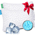 Cooling Bed Pillows Queen Size Set of 2, Shredded Memory Foam Pillows for Sleeping 2 Pack, Adjustable Soft Firm Pillo...