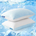 2 Pack Cooling Pillow for Sleeping, Memory Foam Pillows Cool Bed Pillows Hotel Reversible Pillow with Washable Remova...