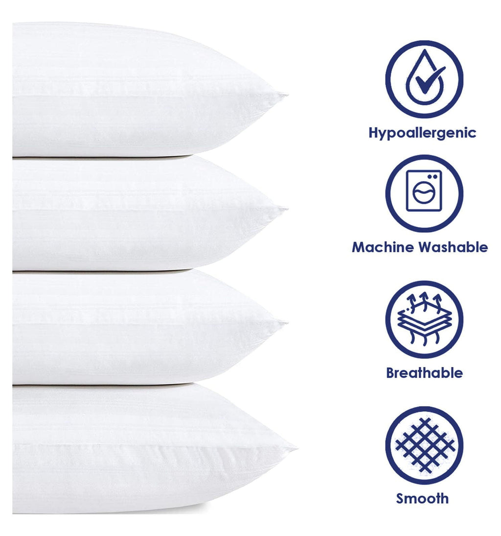 2-Pack Hypoallergenic Down-Alternative, Throw Pillow Inserts (20" x 20")