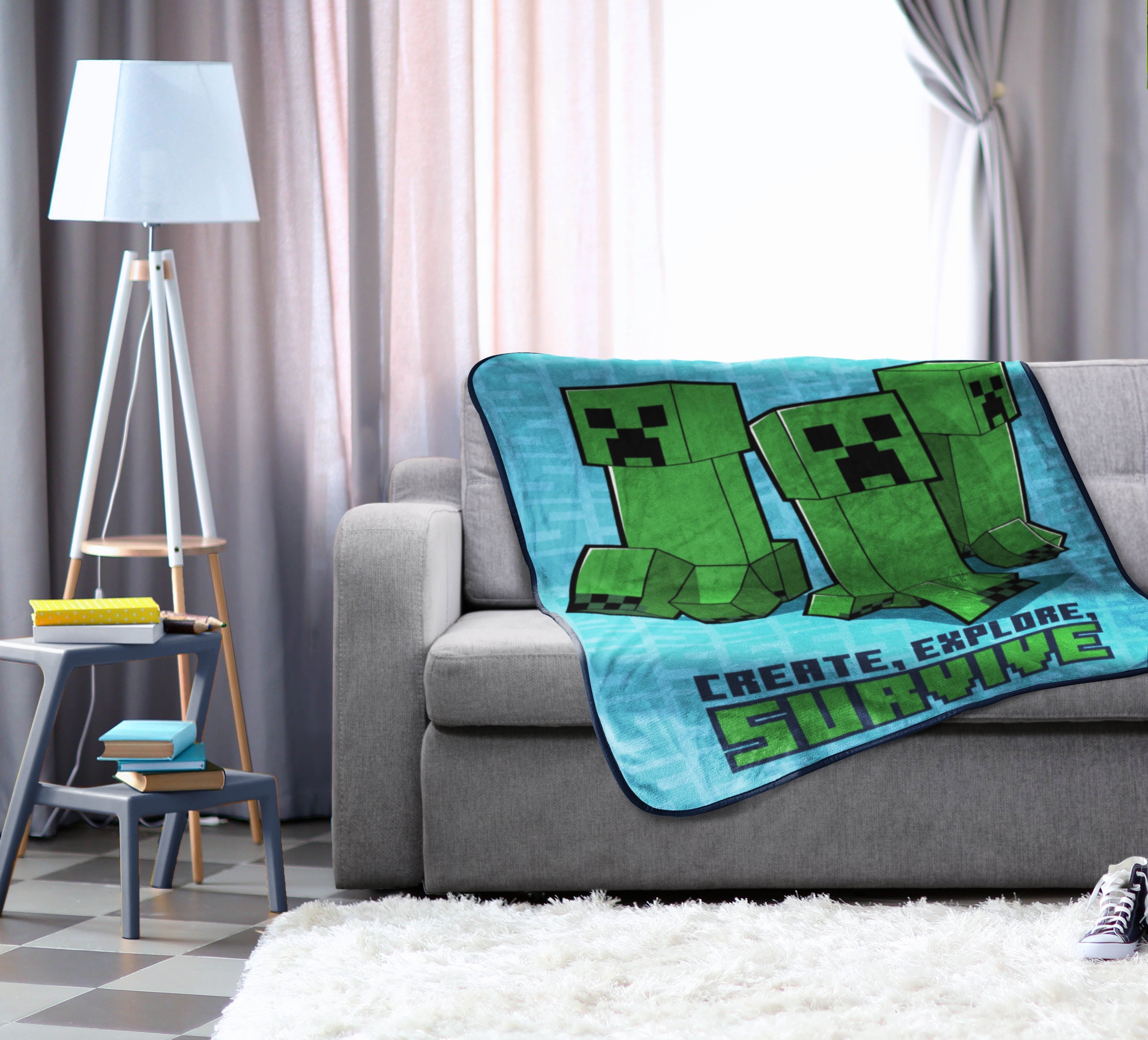 Kids Silk Touch Throw Blanket, 46 x 60, Microfiber, Blue