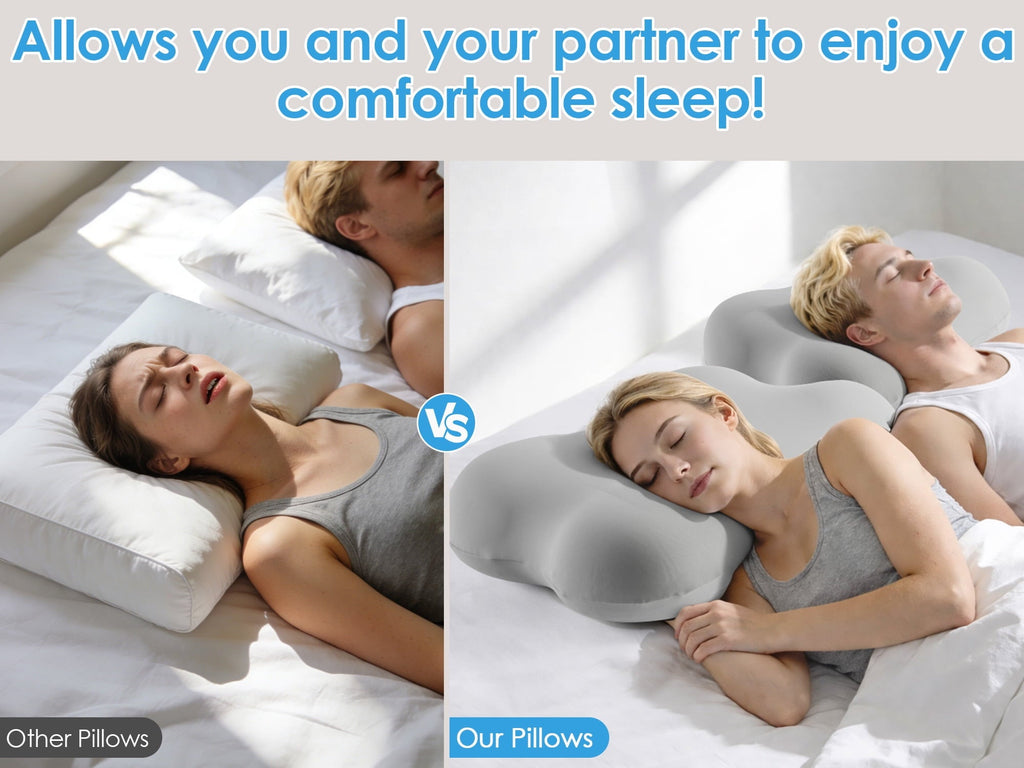 Cervical Pillow Orthopedic Cervical Pillow for Neck Pain Relief, Memory Foam Bed Pillow with Pillowcase, Contour Bed ...