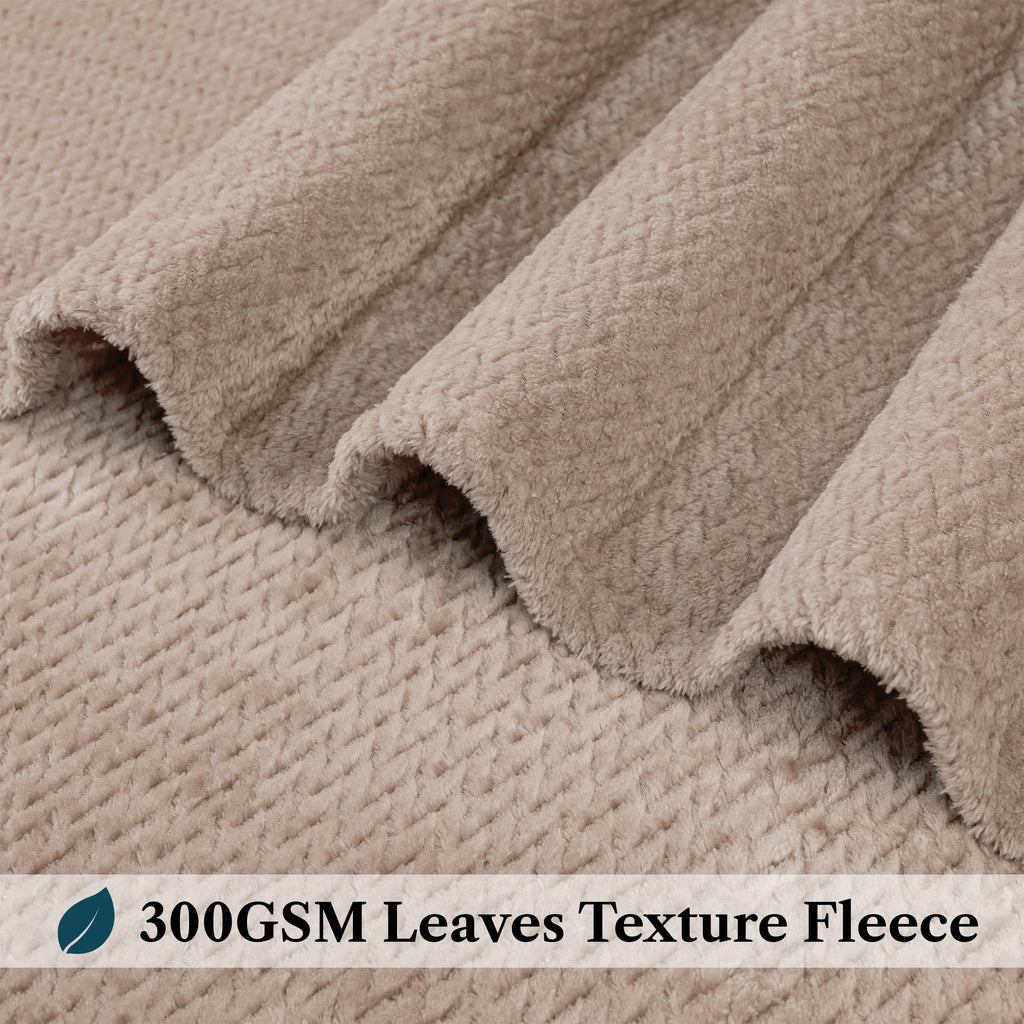 Soft Fleece Taupe Tan Throw Blanket for Couch, Lightweight Plush Warm Blankets for Bed, Fuzzy Cozy Flannel Blanket Th...