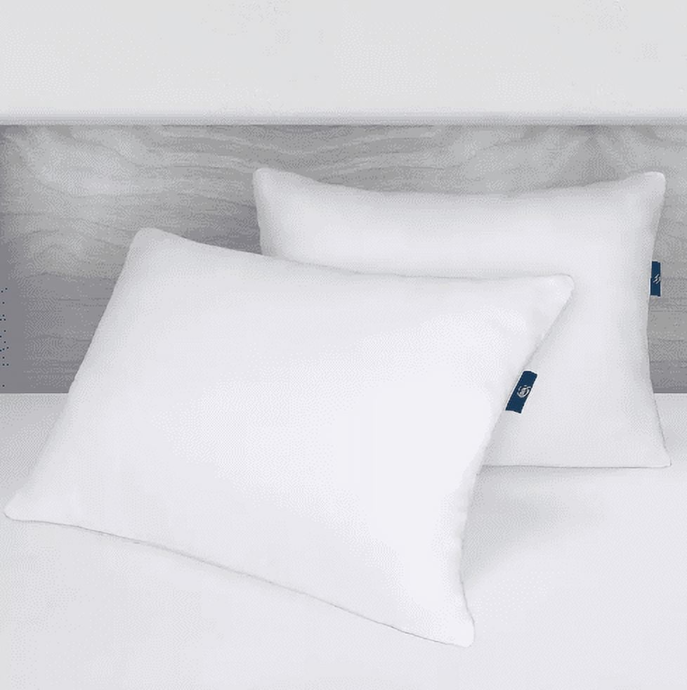 Queen Microfiber Polyester Bed Pillows Hypoallergenic (2 Count)