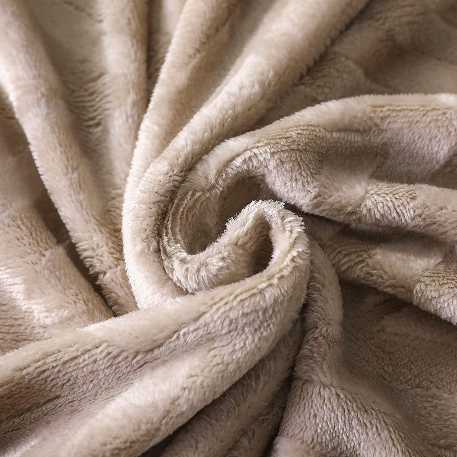 Soft Flannel Fleece Lightweight 50"x60" Throw Blanket, Brushed Chevron Design Fluffy Plush Cozy Blanket for All Seaso...