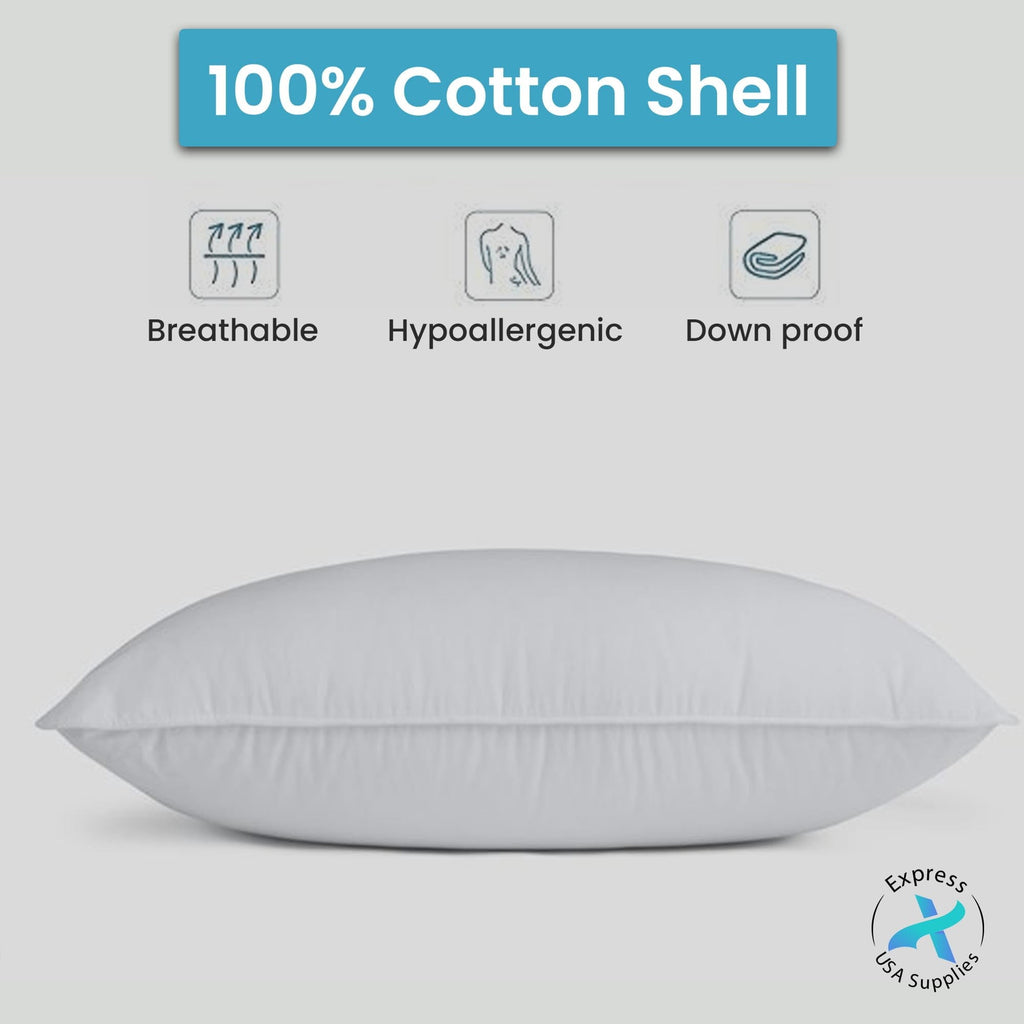 2-Pack Standard Bed Pillows – Soft, Breathable & Hypoallergenic for Better Sleep