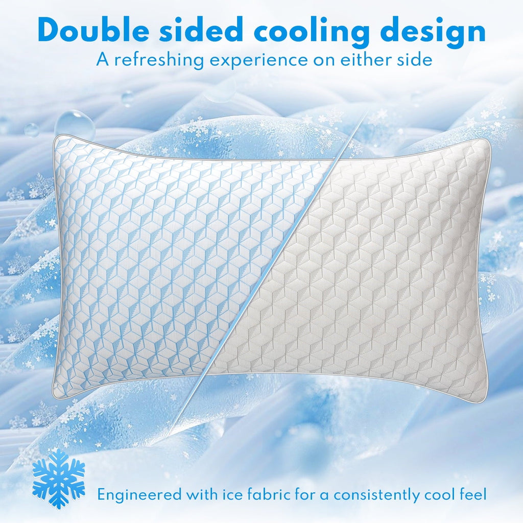 Bed Pillows, Pillows for Bed Queen Size 2 Pack, Premium Down Alternative Luxury Hotel Pillows Set of 2, Cooling Pillo...