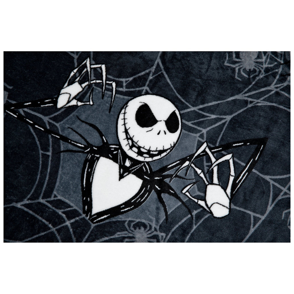 Nightmare Before Christmas Jack Skellington 62x90 Plush Throw Blanket, 100% Polyester