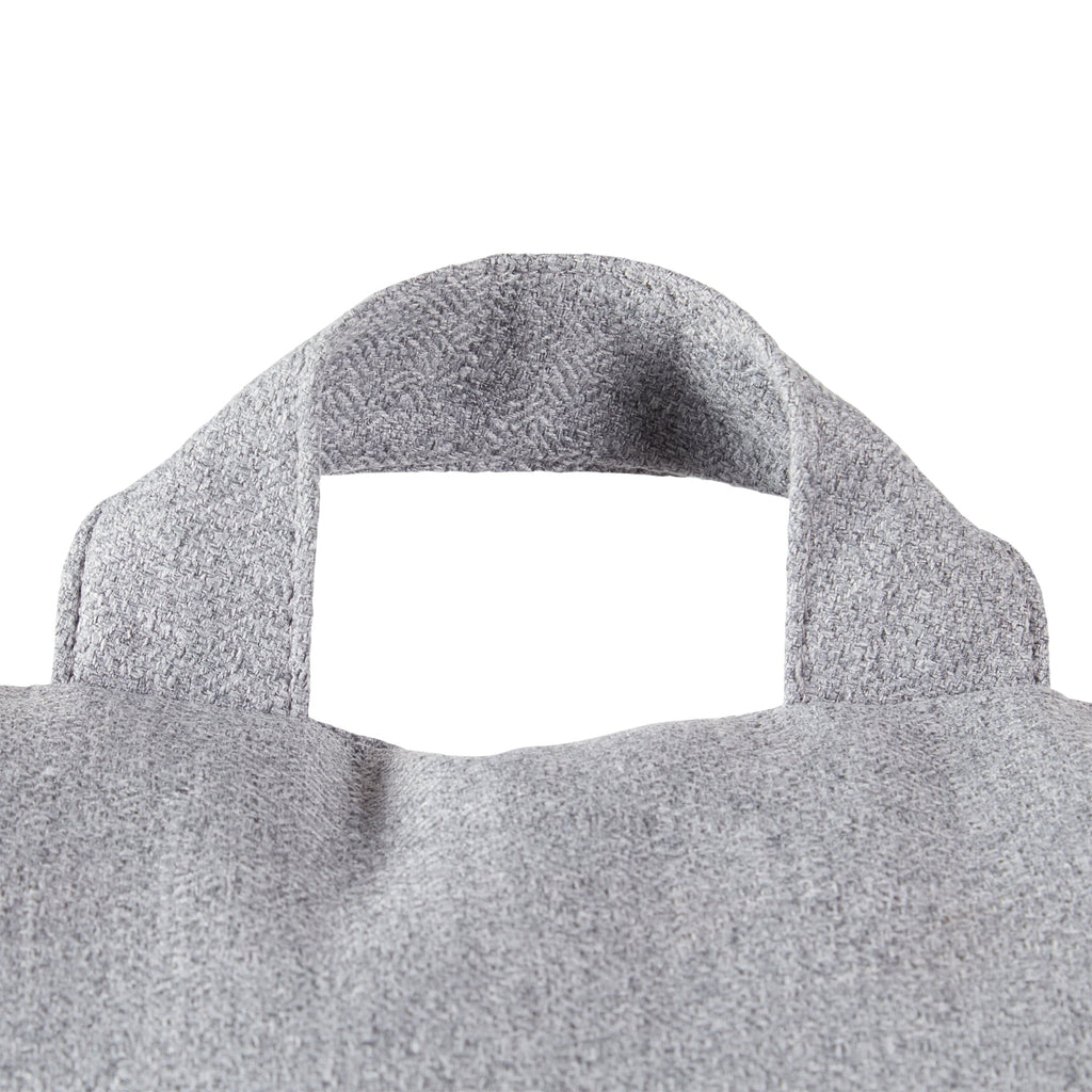 Jumbo Cement Gray Polyester Bed Rest Pillow