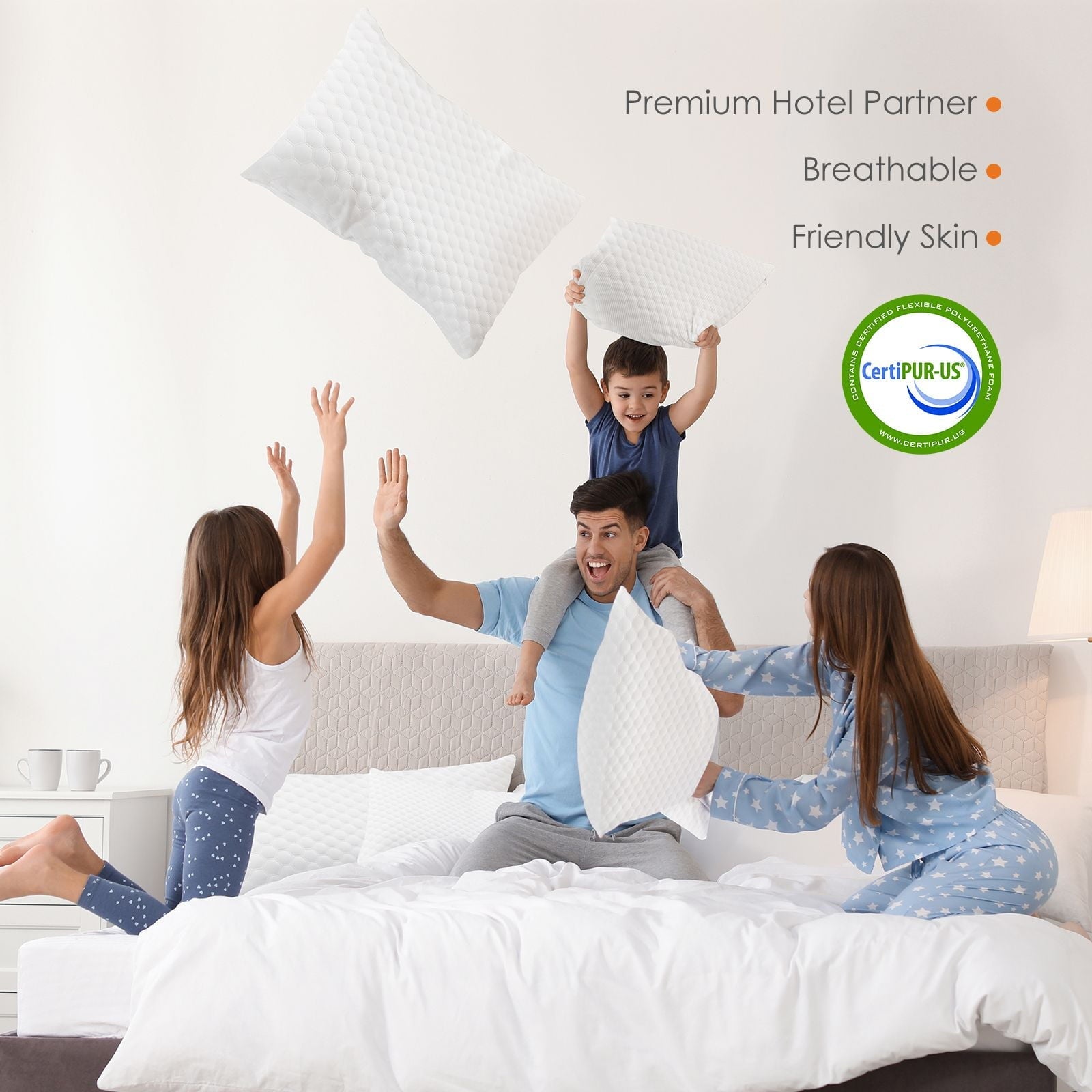 Memory Foam Pillow, Standard Size Pillows for Sleeping, Bed Pillow Soft and Comfortable, 1 Pack