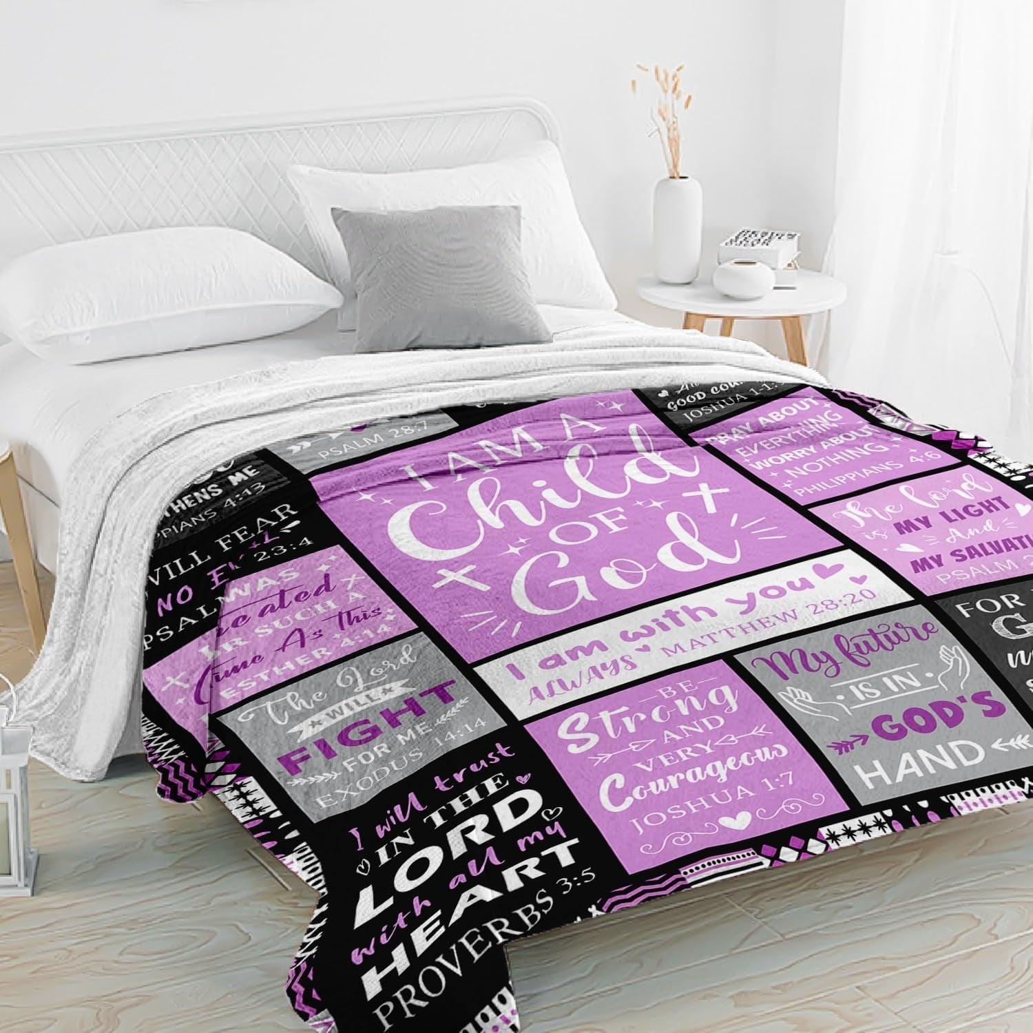 Christian Gifts for Women - Baptism Gifts for Girl - Child of God Blanket - Inspirational Birthday Religious Catholic...