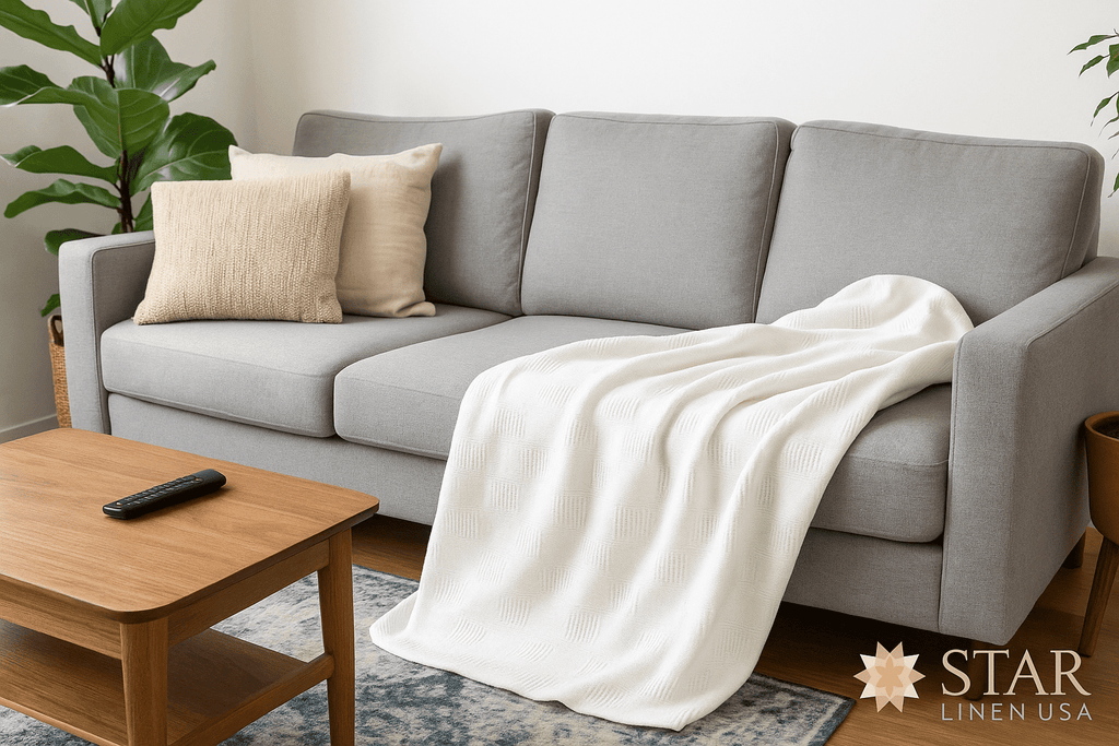 Hospital Thermal Blanket Throw Snag Free | 100% Cotton | Twin 66"x90" | White (1)