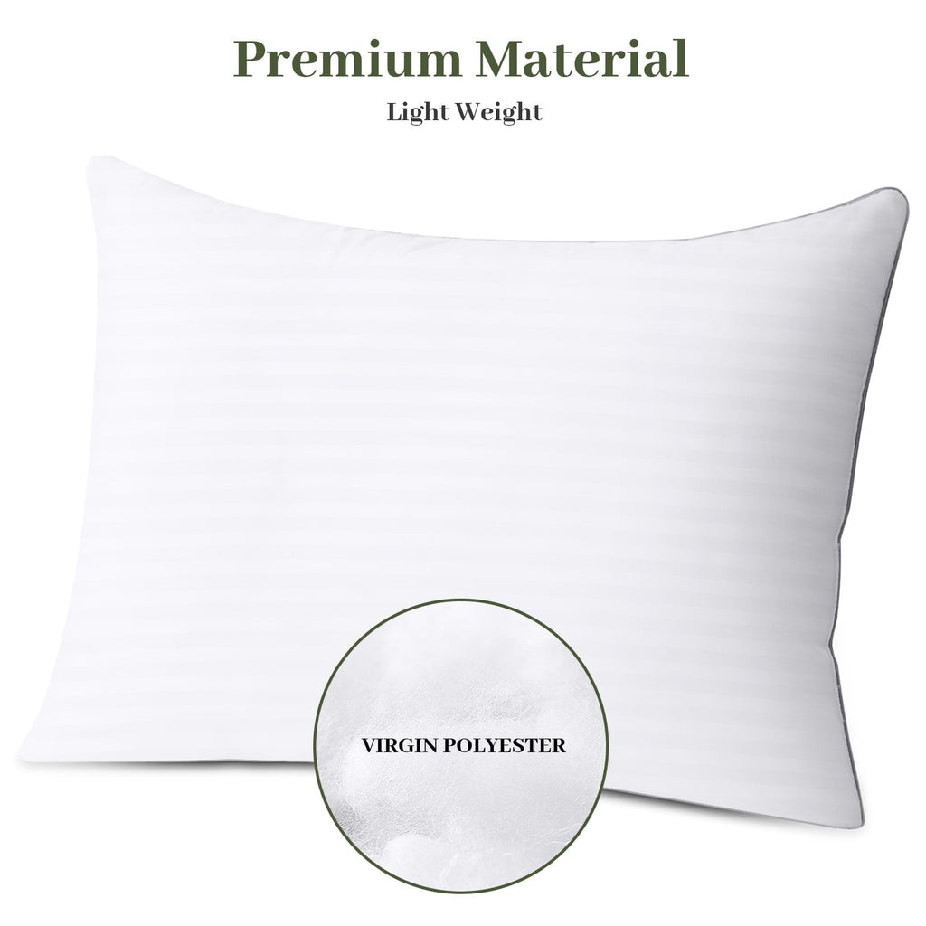 Pillows Standard Size Set of 2, Hotel Quality, Down Alternative Gusseted Bed Pillows for Side, Back, And Stomach Slee...