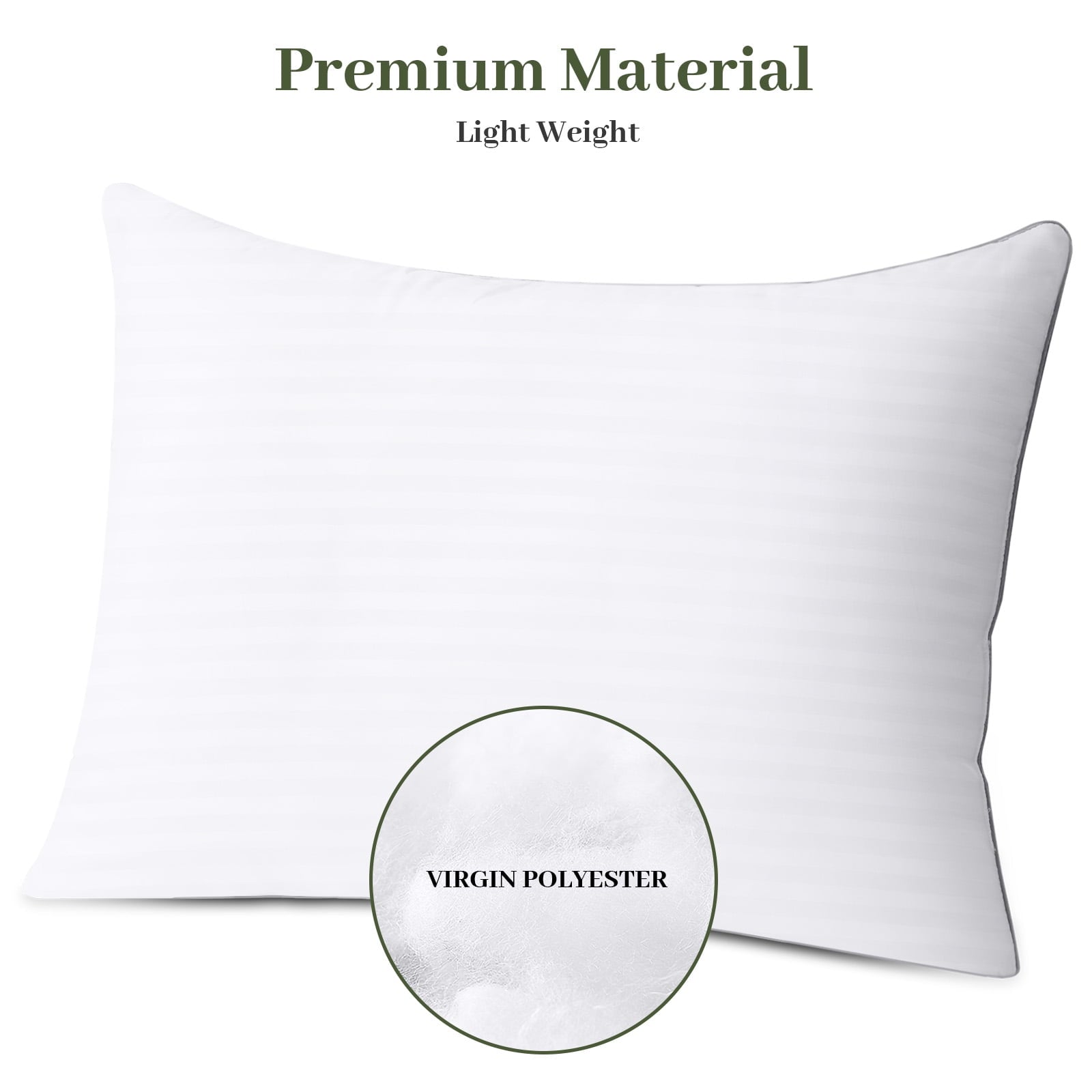 Pillows Standard Size Set of 2, Hotel Quality, Down Alternative Gusseted Bed Pillows for Side, Back, And Stomach Slee...