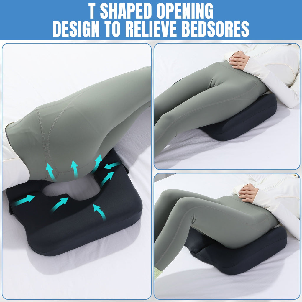Memory Foam Bed Sore Cushions for Butt, Bedsore Pressure Relief Pillow for Sleeping and Sitting,Cushion for Bed Sores...