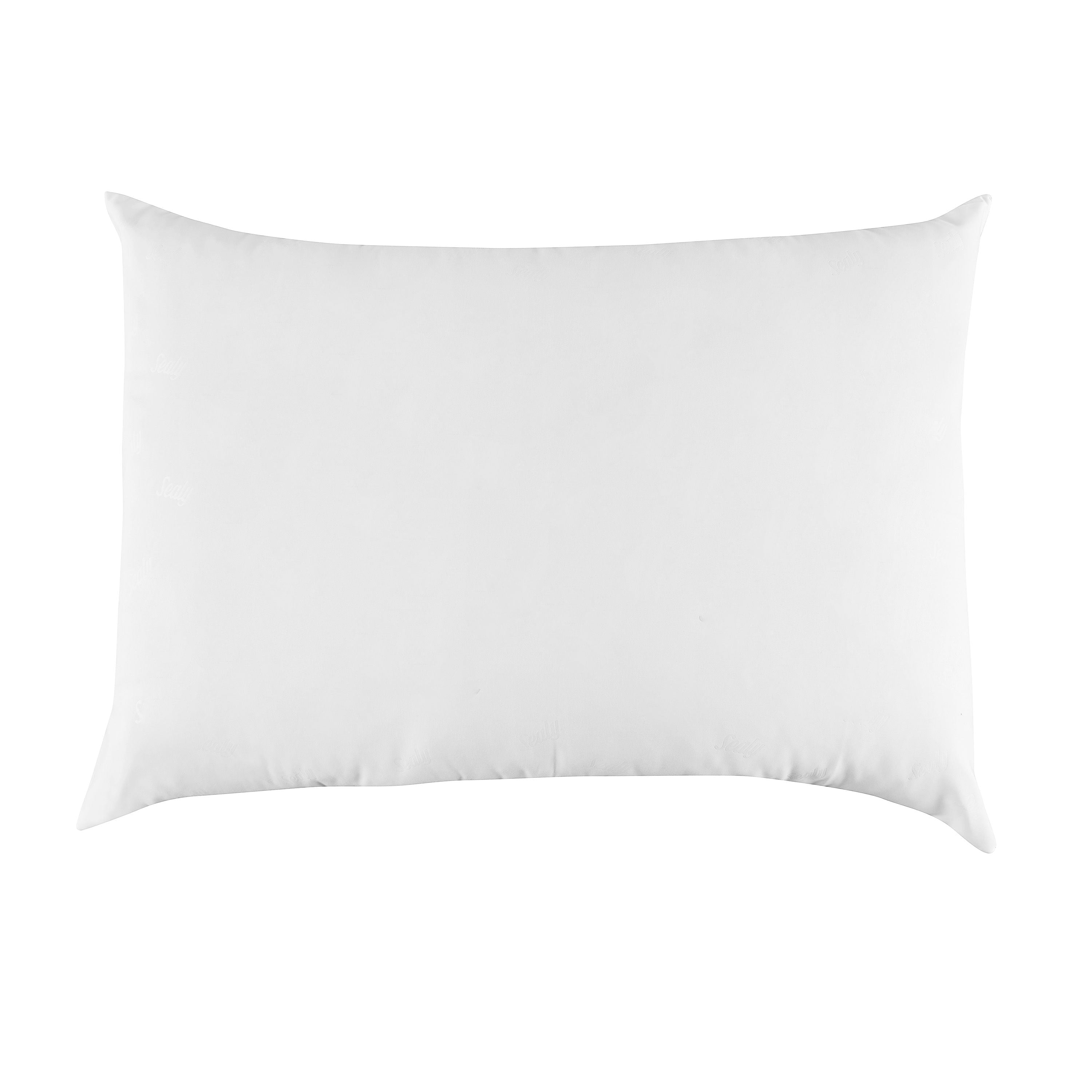 Cotton Fresh Bed Pillow, S/Q, White- 2 Pack Antimicrobial Allergy Defense Fabric