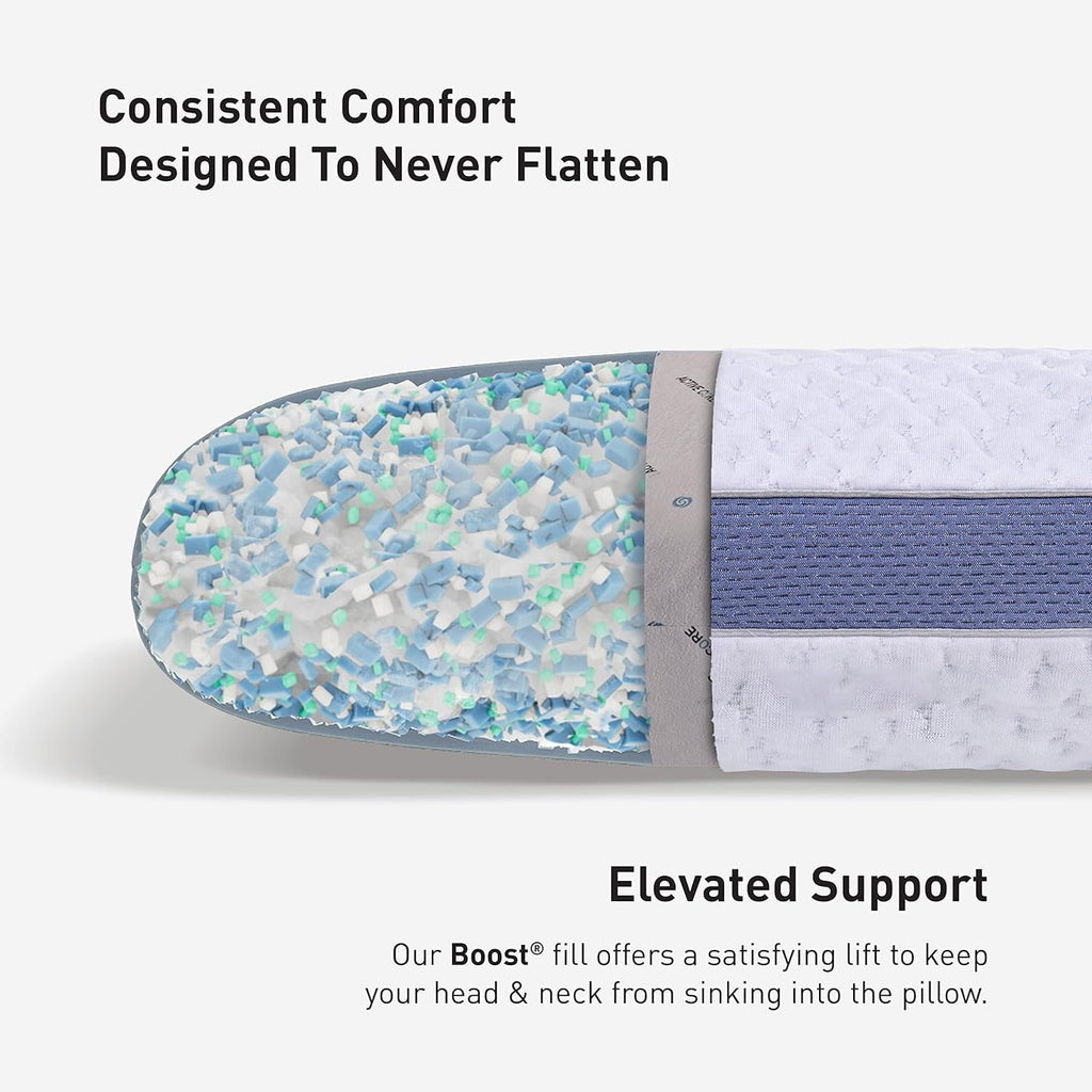 Performance Pillow – 2.0 - Moisture Wicking Bed Pillow for All Sleep Positions - Medium Firmness Bed Pillow -...