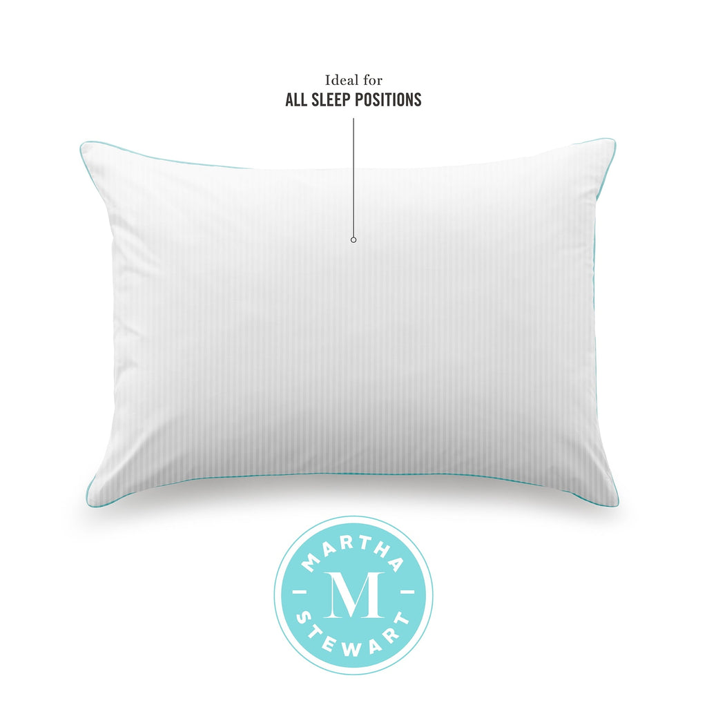 Classic Stripe Bed Pillows Standard / Queen Size Set Of 2, Enhanced Loft Plush Pillow for All Sleep Positions, 20" x ...