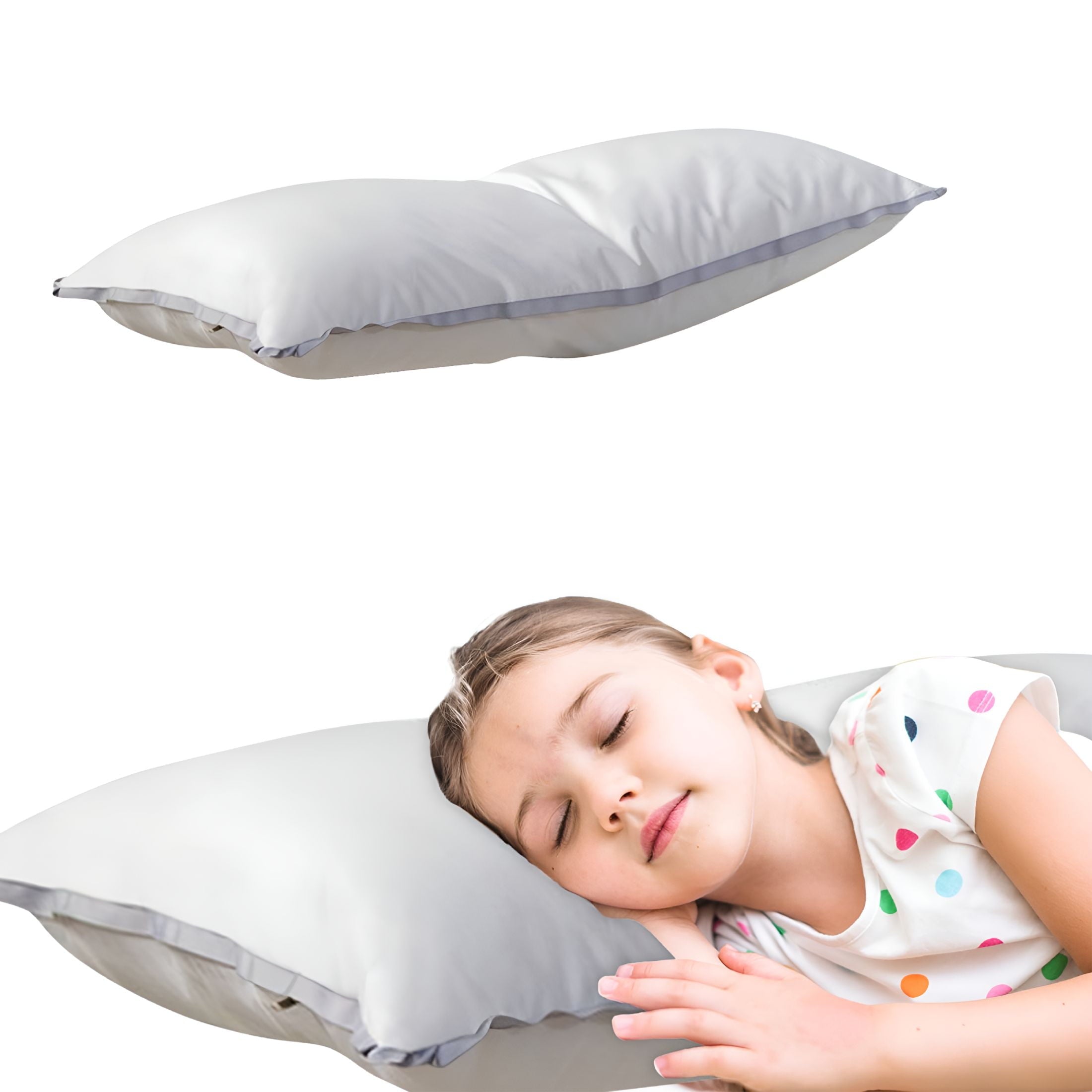 Flat Soft Thin Pillows Queen Size Bed Pillow Hotel Pillows with Down Alternative Fill for Side Back Stomach Sleepers,...