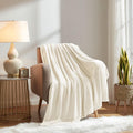 Throw Blanket, 50x60 inch Soft & Warm Blanket for Sleep Snap, Lightweight Reversible Bed Blankets and Cozy Throws for...